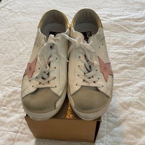 Golden Goose Superstar white and pink